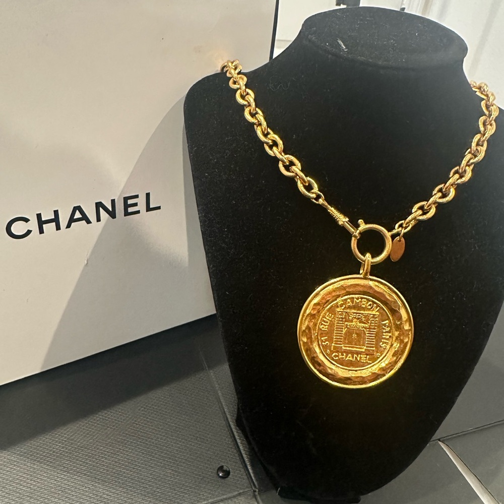 CHANEL Gold Medallion Necklace
